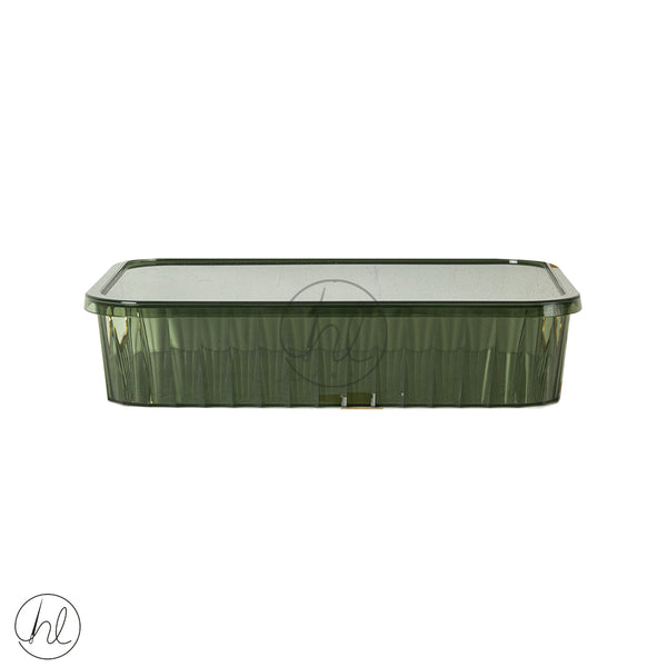 STORAGE BOX WITH HANDLE AND LID 550 (GREEN) ABY-4815