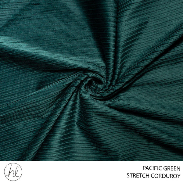 STRETCH CORDUROY (51) PACIFIC GREEN (150CM) PER M