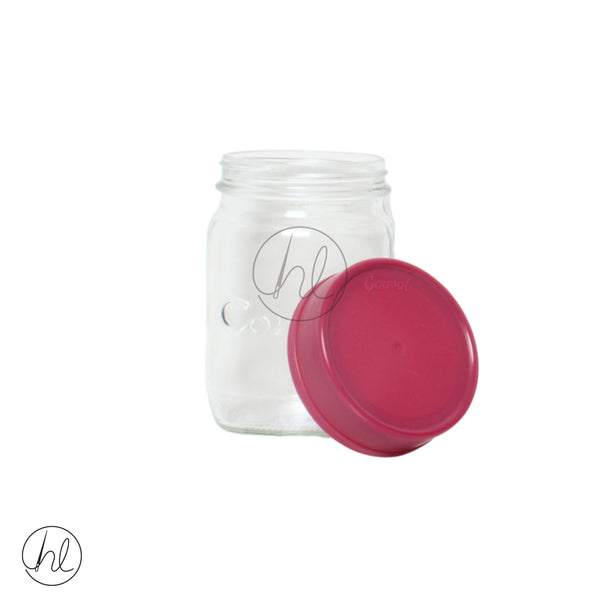 Jar Consol Coloured Lids 250ml