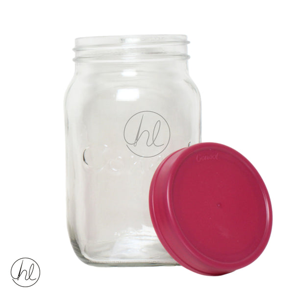 Jar Consol Coloured Lids 1lt