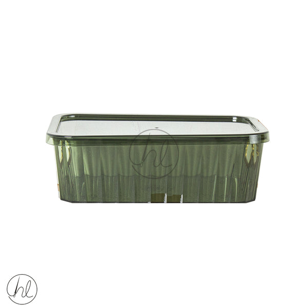 STORAGE BOX WITH HANDLE AND LID 550 (GREEN) ABY-4814