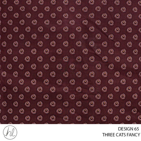 Three Cats Fancy (419) Rust (Design 65) (90cm) Per M