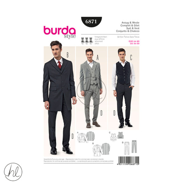 BURDA DRESS BLACK 6871