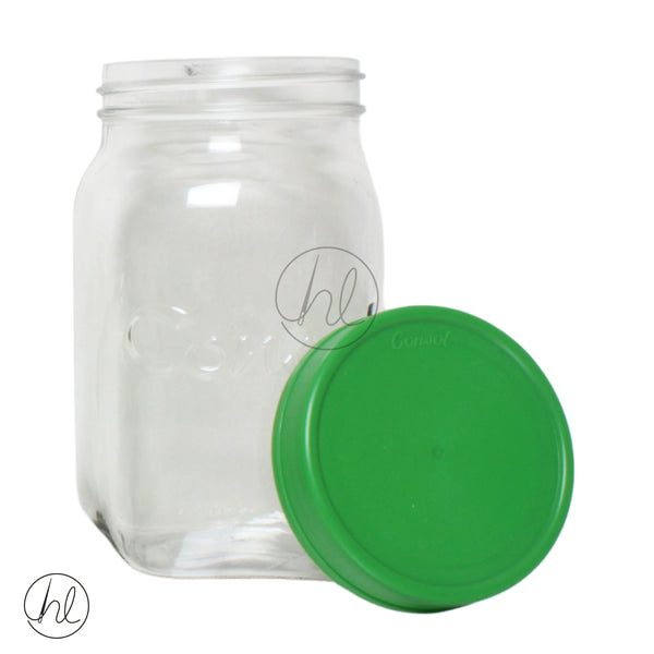 Jar Consol Coloured Lids 1lt