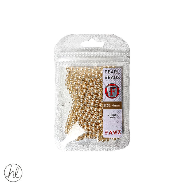 Beads Pearl 4mm Ivory Free