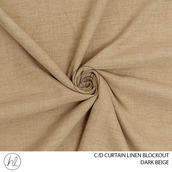 C/D Curtain Linen Blockout	(1717) (280CM) Dark Beige