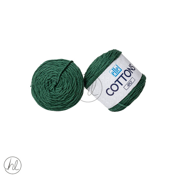 Elle Cottons 4ply 50g Green  Free