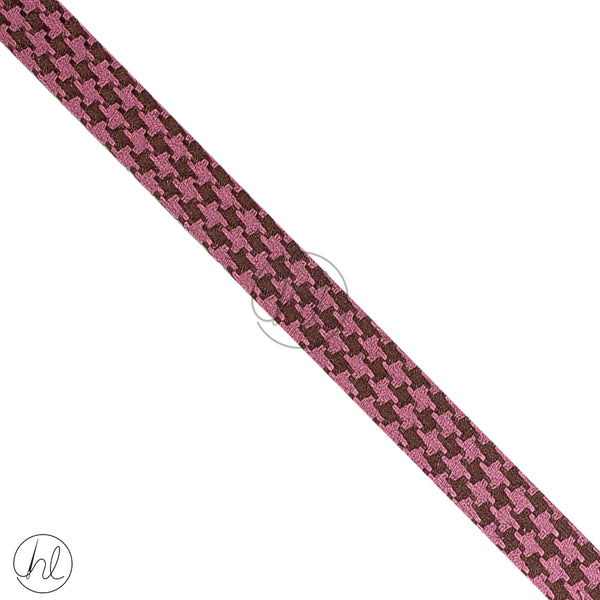 Ribbon 2 Tone Fancy (25mm)	(Pink/Brown)