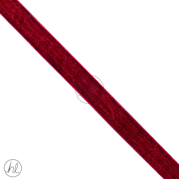 Ribbon Velvet (25mm)	(Maroon)