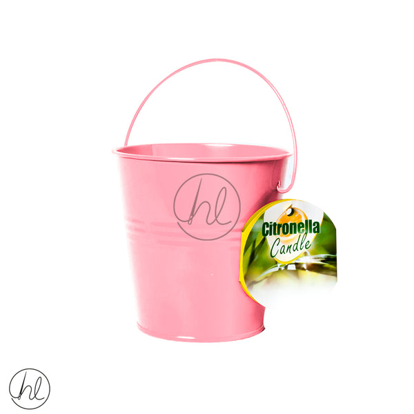 CITRONELLA BUCKET CANDLE (420000640) (DIRTY PINK)