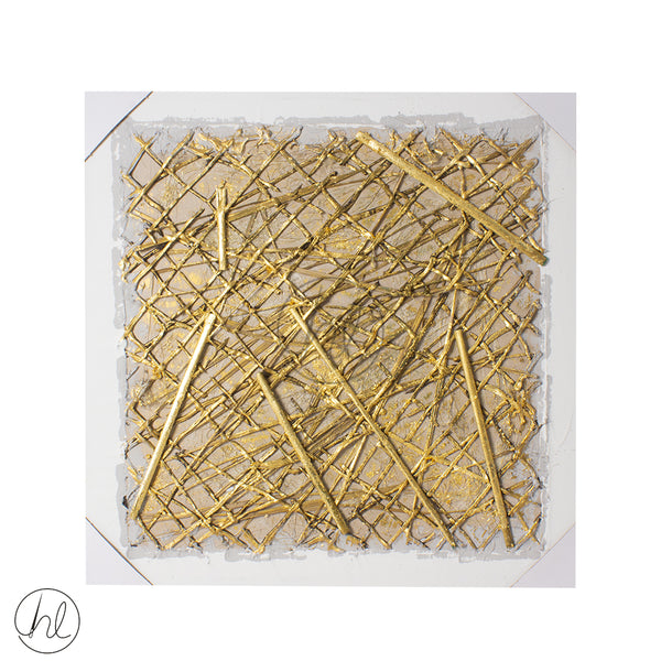 PAINTING CANVAS 550 60x60 (GOLD TWIGS) ABY-4414