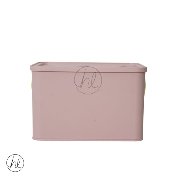 Storage Box w Lid- W 550 Pink