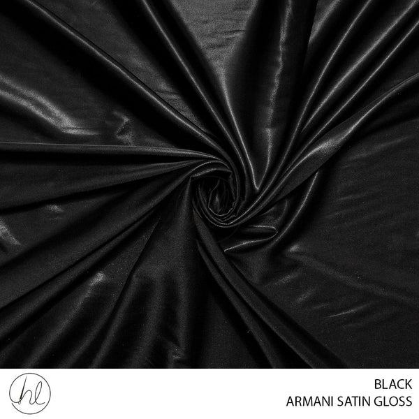 Armani satin gloss (51) black (150cm) per m