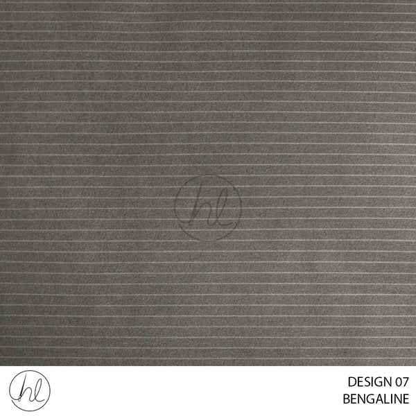 Linen Bengaline (Design 07) (51) Grey (150cm) Per M