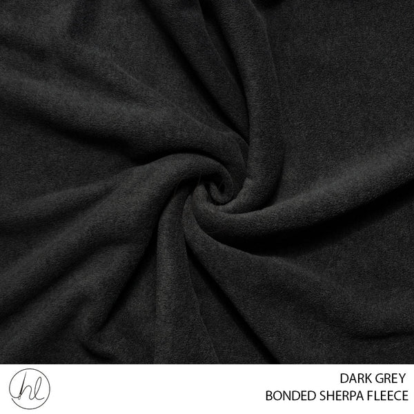 Bonded Sherpa Fleece Micro (56) Dark Grey (150cm) Per M