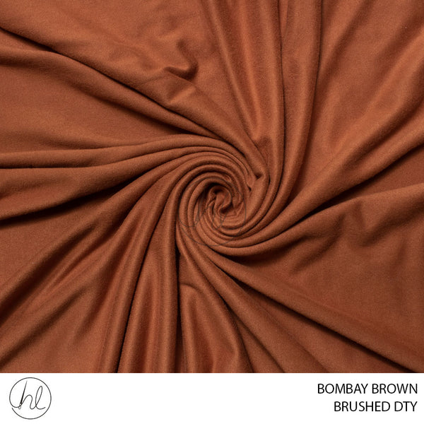 BRUSHED DTY (51) BOMBAY BROWN (150CM) PER M