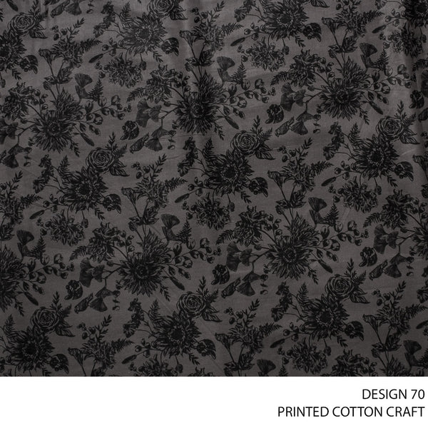 COTTON CRAFT DIGITAL FABRIC  GREY ROLL ROLL 002