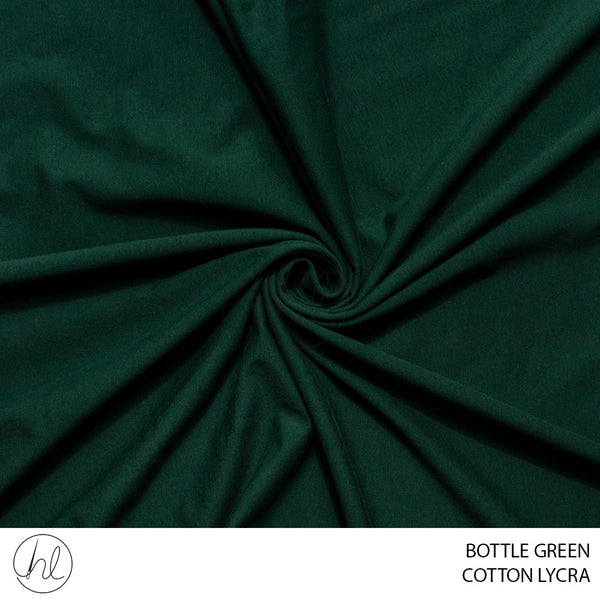 Cotton Lycra (139) Bottle Green (185cm) Per M