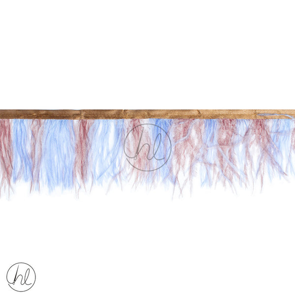 2 TONE FEATHER TRIMMINGS (PINK/BLUE) PER M