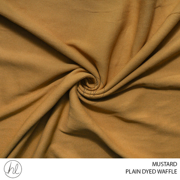 PLAIN DYED WAFFLE (51) MUSTARD (150CM) PER M