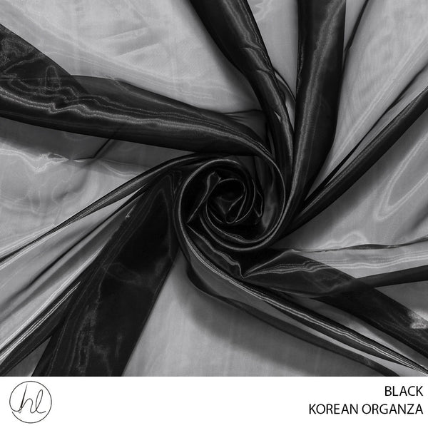 KOREAN ORGANZA (781) BLACK (150CM) PER M
