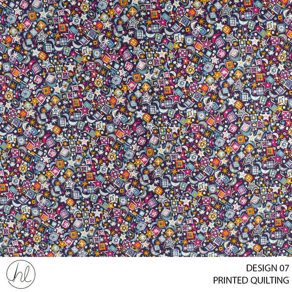 PRINTED QUILTING (51) MULTI (110CM) PER M