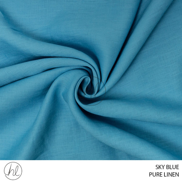 Pure Linen (56) Sky Blue (140cm) Per M