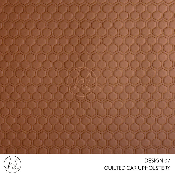 QUILTED CAR UPHOLSTERY 275 (DESIGN 07) (TAN) (140CM WIDE) PER M