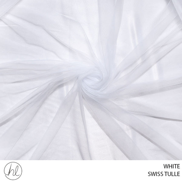 SWISS TULLE (53) WHITE (150CM) PER M