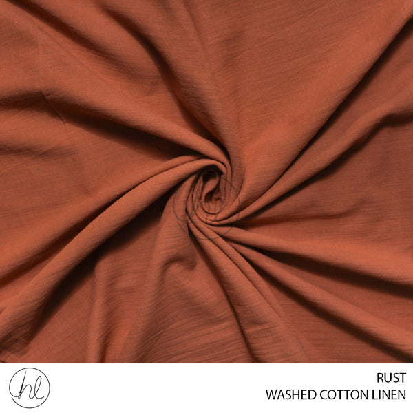 Washed cotton linen (51) rust (150cm) per m