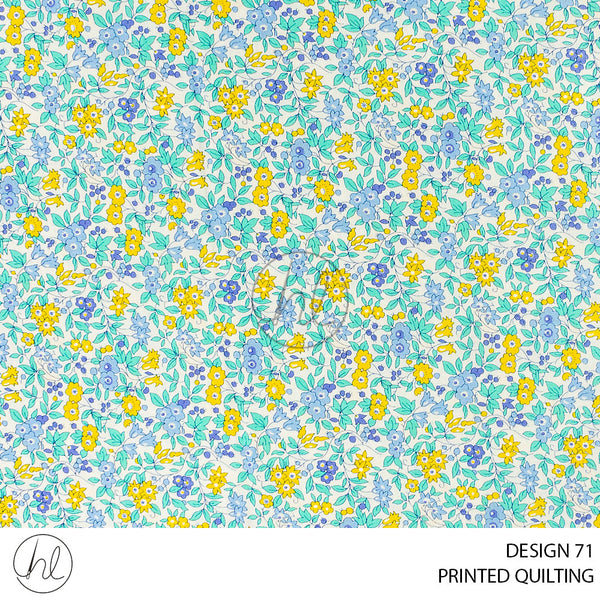 PRINTED QUILTING (51) MULTI (110CM) PER M