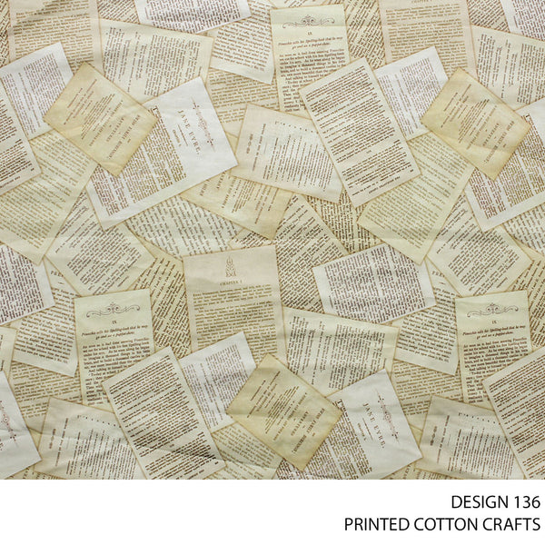 COTTON CRAFT DIGITAL FABRIC BEIGE ROLL ROLL 002