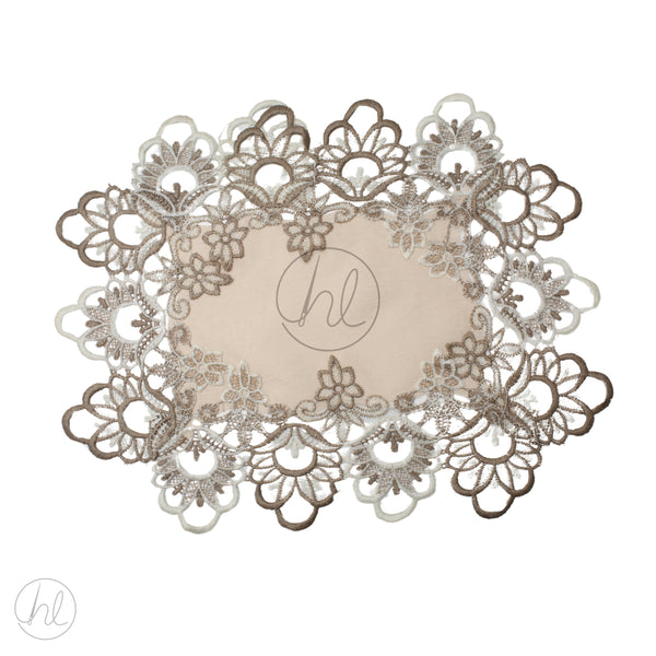 DOILY 30X45BROWN/CREA FREE