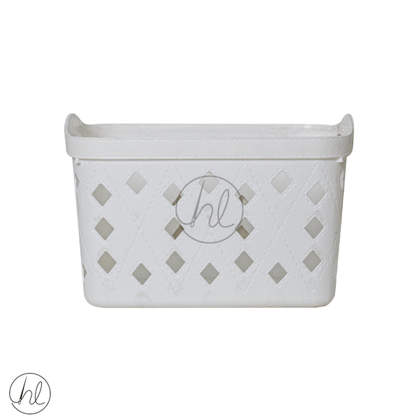 BASKET STORAGE WITH HANDLE  550 (WHITE) ABY-4908