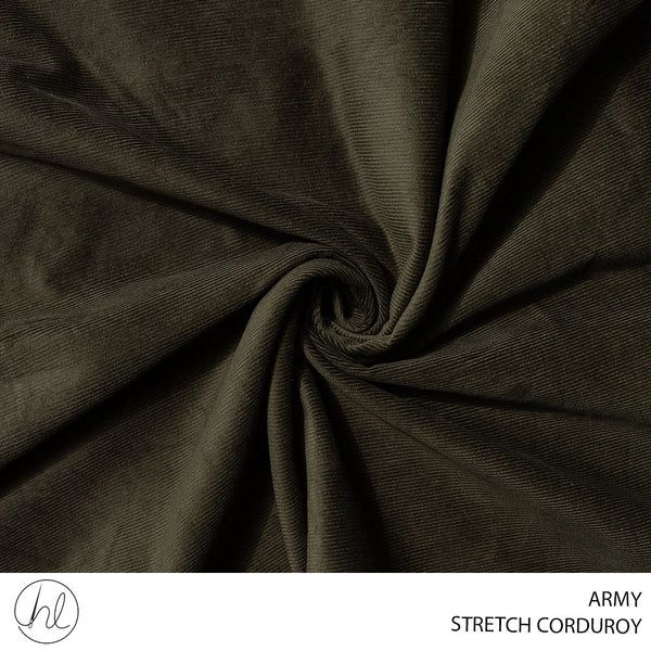 STRETCH CORDUROY (51) ARMY (150CM) PER M