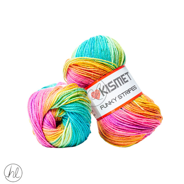 Funky stripes Dk   218	(100G) (Cerise)