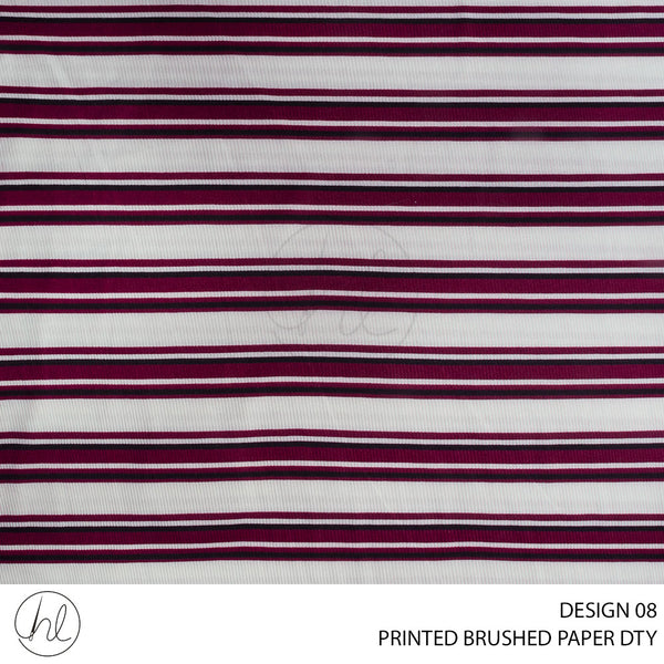 DTY BRUSH PAPER PRT FABRIC 150CM MAROON ROLL ROLL 004