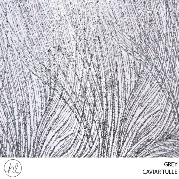 CAVIAR TULLE (781) GREY (130CM) PER M