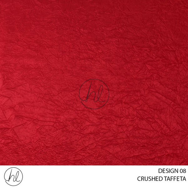 CRUSHED TAFFETA 55 (DESIGN 08) (RED) (280CM WIDE) PER M