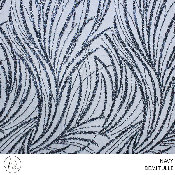 TULLE DEMI FABRIC 140CM NAVY ROLL ROLL 001