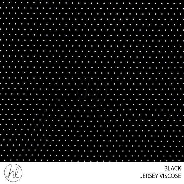 JERSEY VISCOSE (51) BLACK (150CM) PER M