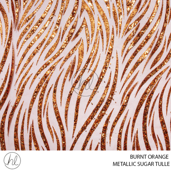 Metallic Sugar Tulle (53) Burnt Orange (140cm) Per M