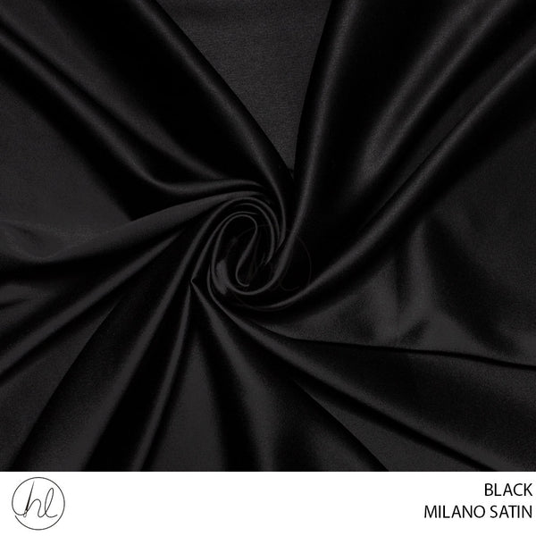 Milano Satin (781) Black (150cm) Per  M