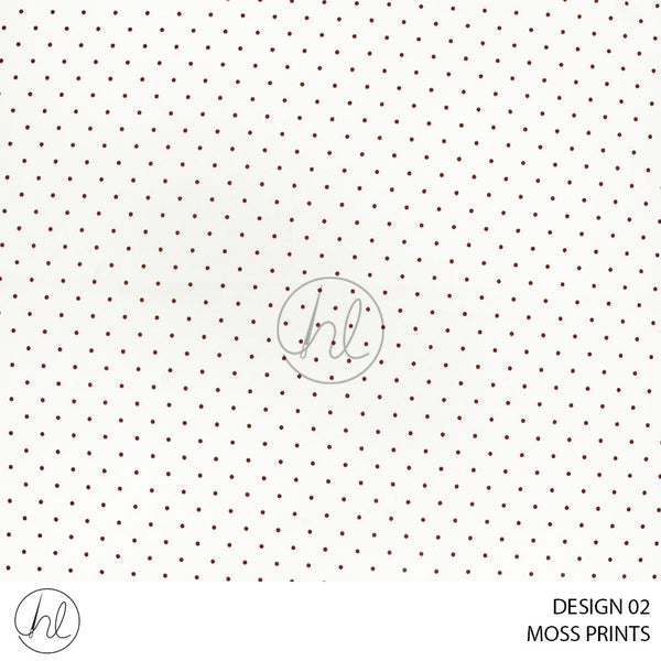 Moss Print (51) Ivory (Design 02) (Design 02) Per M