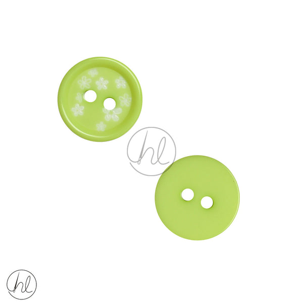FANCY BUTTONS (LIME) (15MM) B7839