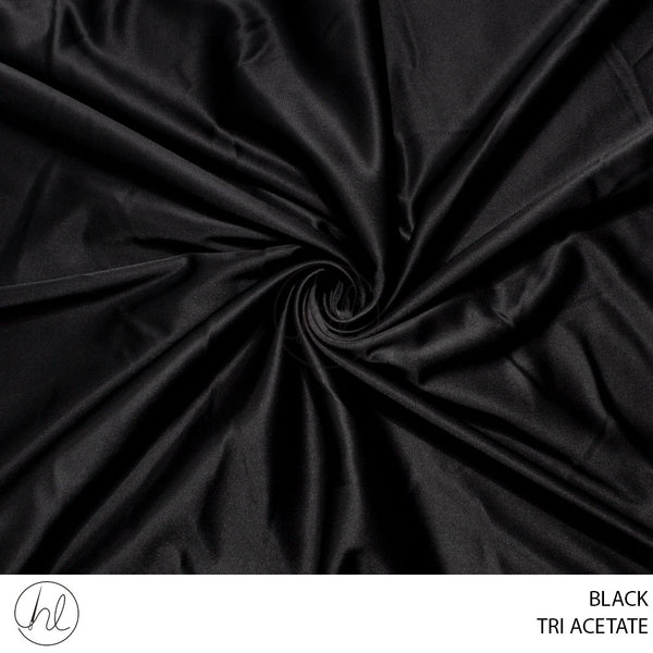 Tri Acetate (275) Black (150cm) Per M