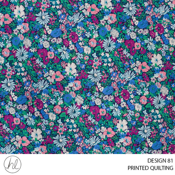 PRINTED QUILTING (51) MULTI (110CM) PER M