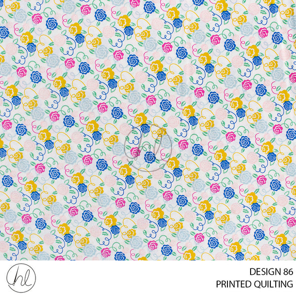 PRINTED QUILTING (51) MULTI (110CM) PER M