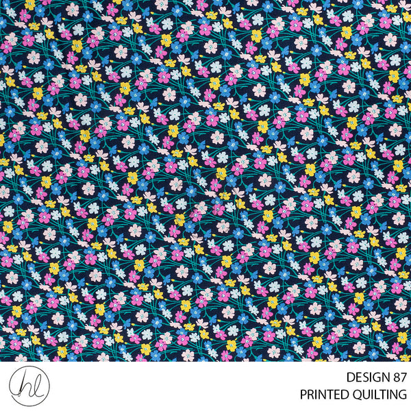 PRINTED QUILTING (51) MULTI (110CM) PER M