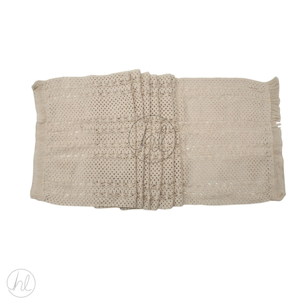 RUNNER CROCHET FLOWER 45X180 CREAM FREE